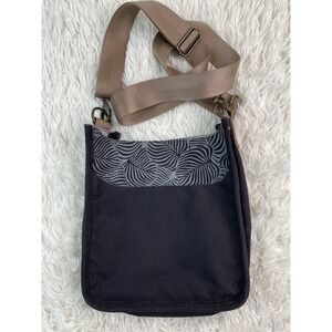 Malia Designs Women's S Black Canvas Detachable Crossbody Bag Purse